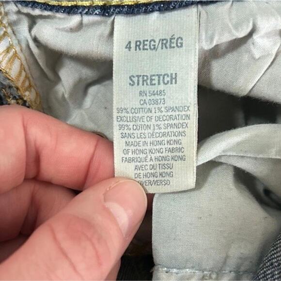 American Eagle Outfitters Women’s Y2K Blue Denim Low-rise Flare Jeans Size 4 - Picture 5 of 8